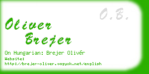 oliver brejer business card